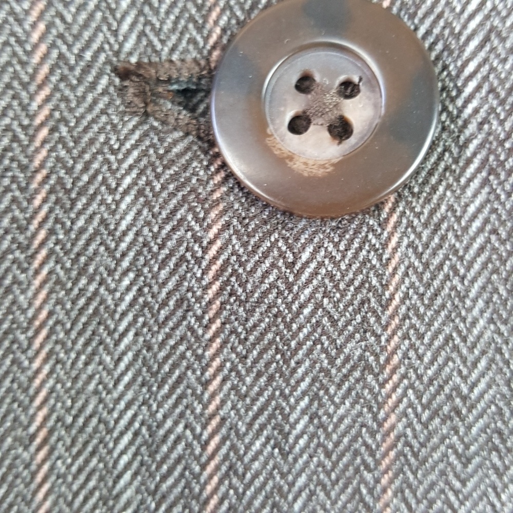 Apostrophe Brown Multicolor Pinstripe Blazer 2 - Picture 7 of 8